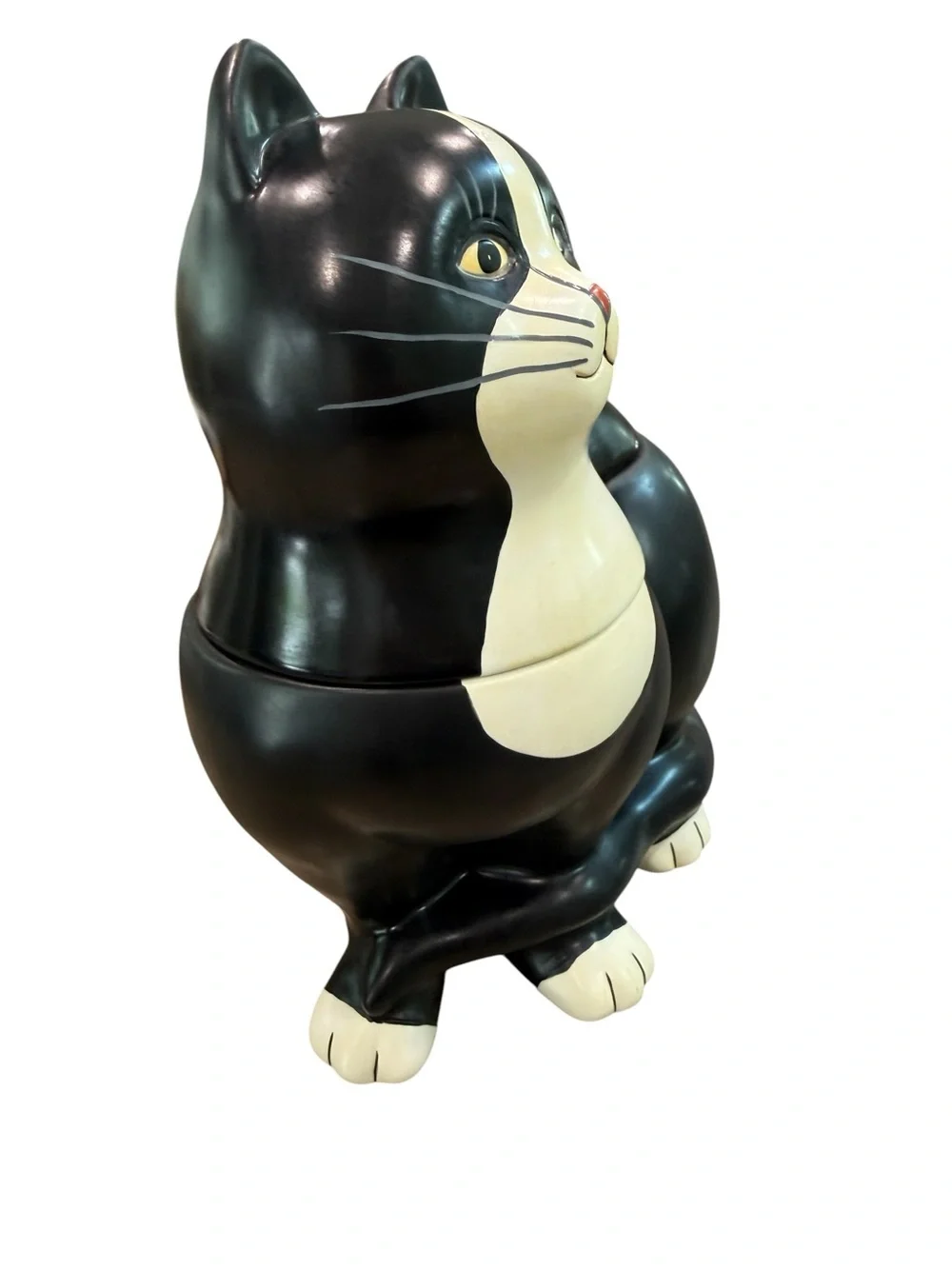 Sakura Oneida Warren Kimble Cat Collection Tuxedo Cat Cookie Jar Vintage Meow